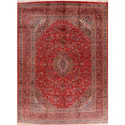 13 X 10 hand knotted wool floral oriental rug early 19th/c