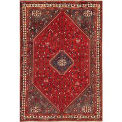 10 X 7 hand knotted wool geometric area rug mid 19th/c