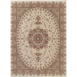 13 X 10 hand knotted wool floral medallion area rug mid 19th/c