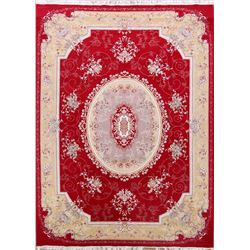13 X 10 hand knotted wool floral turkish rug late 20th/c