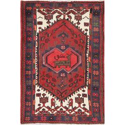 5 X 3 hand knotted wool oriental foyer rug early 20th/c