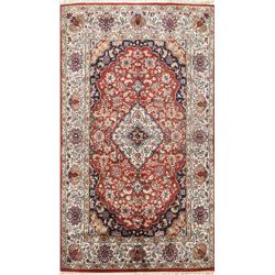 6 X 4 hand knotted wool floral bokhara rug late 19th/c