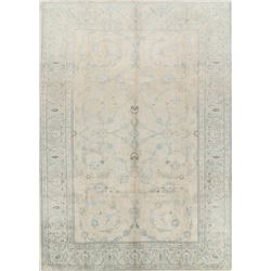 13 X 9 hand knotted wool distressed area rug early 19th/c