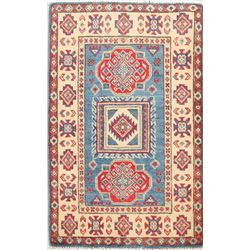 3 X 2 hand knotted wool kazak oriental rug late 19th/c