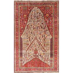 8 X 5 hand knotted wool nomad area rug mid 19th/c