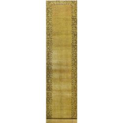 15 X 3 hand knotted wool tebriz rug runner late 19th/c