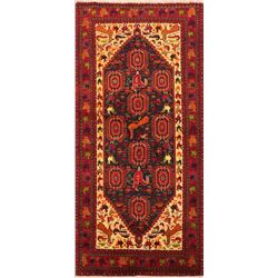 6 X 3 hand knotted wool balouch oriental rug late 19th/c