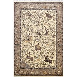 13 X 10 hand knotted wool floral turkish area rug mid 20th/c