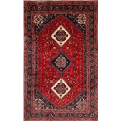 9 X 6 hand knotted wool abadeh area rug mid 19th/c