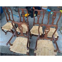 6 antique chairs (As-is)