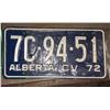 Image 1 : A pair of vintage Alberta number plate  1972