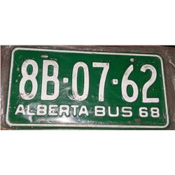 A pair of vintage Alberta number plate 1968