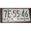 Image 1 : A pair of vintage Alberta number plate 1967