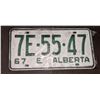 Image 1 : A pair of vintage Alberta number plate 1967