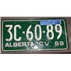 Image 1 : A pair of vintage Alberta number plate 1968
