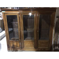 Vintage Wooden bookcase with 3 door glass cabinets (no key) from Chilling Adventures(season 4)