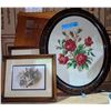 Image 2 : 3 Pictures and a wood carving