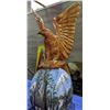Image 1 : Carved Eagle on a painted stump