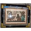 Image 1 : papyrus picture with certificate of authentication