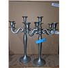 Image 2 : Pair of aged silver coloured Candle holders from Chilling Adventures(season 4)