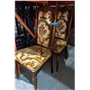 Image 2 : A pair of upholstered dining chairs from Chilling Adventures(season 4)