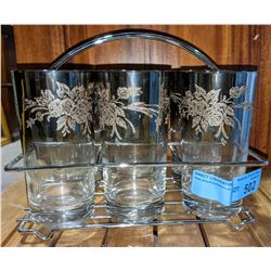 Silver overlay retro glass set from Chilling Adventures(season 4)