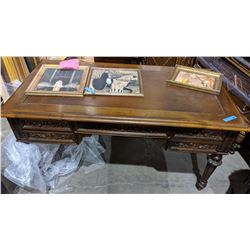 An inlaid mahogany desk (Approx. 5ft x 33") from Chilling Adventures(season 4)