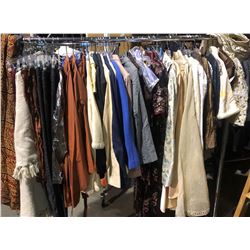 A rack of clothing including costumes from sci-fi show