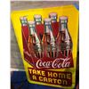 Image 1 : Rare Vintage aprox 1948 circa metal coke sign (35" x 53")