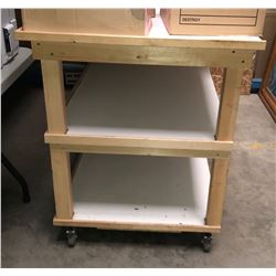 Rolling 3 tier counter (30" x 73" x 36")