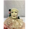 Image 2 : Vintage Porcelain Harlequin Doll With A Beautiful Hand painted Face, Excellent Condition, 18" L