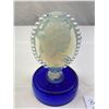 Image 1 : Beautiful Vintage Hailu Murano Empoli Art Glass Cameo Paperweight, 4.5" T, Excellent Condition