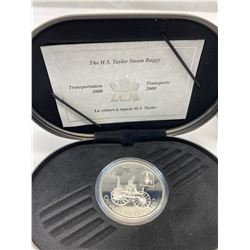 Royal Canadian Mint 1 Troy Ounce Silver Transportation 2000 Coin In Original Box With COA