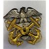 Image 3 : WW2 Sterling Silver United States Navy Officer Cap Badge