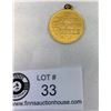Image 2 : 1915 10k Gold Medal Awarded For Continuous Membership Order Of Railroad/Telegraphers, 6.8g