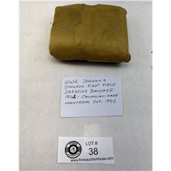 WW2 Johnson And Johnson First Field Dressing Bandage, Canadian Made, 1942