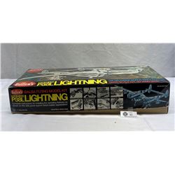 Gillow's Lockheed P38L Lightning Balsa Wood Airplane Model Kit, US Air Force WW2 Fighter Jet, 40" Wi