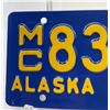 Image 2 : Vintage Alaska Motorcycle License Plate From 1967, Gem Mint, Still In Original Plastic Sleeve