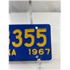 Image 3 : Vintage Alaska Motorcycle License Plate From 1967, Gem Mint, Still In Original Plastic Sleeve