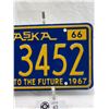 Image 3 : 1966 Alaska Truck License Plate, Gem Mint, In Original Plastic Sleeve
