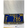 Image 2 : 1966 Alaska Farm License Plate, Gem Mint, Low Number Rare, Comes With Original Mailing Envelope And 