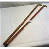 Image 1 : Vintage Brass Eagle And Dog Wooden Cane Walking Sticks With Detachable Heads