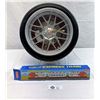 Image 1 : 14" Car Tire Wall Clock, Working And 12.5" Wind-Up Schilling Express Train, New In Open Box