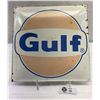 Image 1 : Vintage Porcelain Gulf Sign, 12"x12", Nice Shape