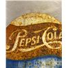 Image 2 : Authentic Original 1950's Pepsi Cola Bottle Cap 19" Embossed Sign, M-114 Stout Sign Co, ST. Louis Mo