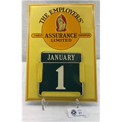 Rare The Employers' Liability Assurance Corporation Limited Perpetual Calendar, ST. Thomas Metal Sig