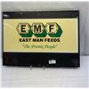 Image 1 : EMT East Man Feeds "The Premix People" Sign, 12"x27", Nice Shape
