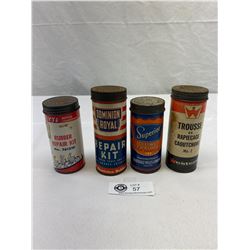4 Rubber Repair Kits, Western, Superior, Dominion Royal And Flyte, All In Very Good Shape