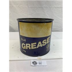 Vintage Gulf Grease 2kg Toronto Canada, Full Can