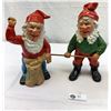 Image 2 : 3 Garden Gnomes, Nicely Detailed Paint On Red Clay